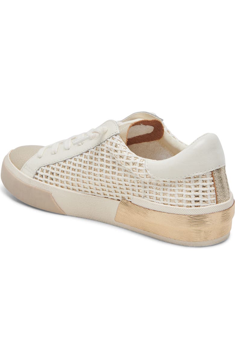 Dolce Vita Zina Sneaker, Alternate, color, Bone/ Gold Knit