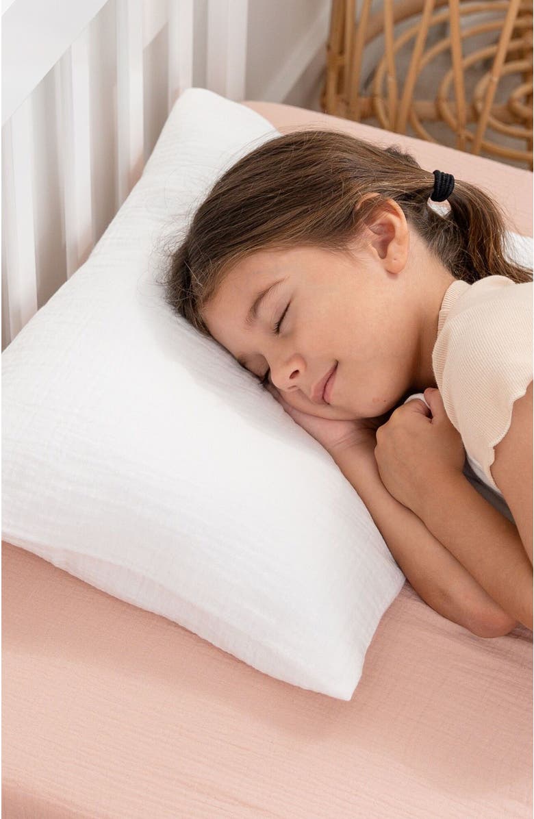 Comfy Cubs Toddler Pillows with Soft Muslin Pillow Case, Alternate, color, White