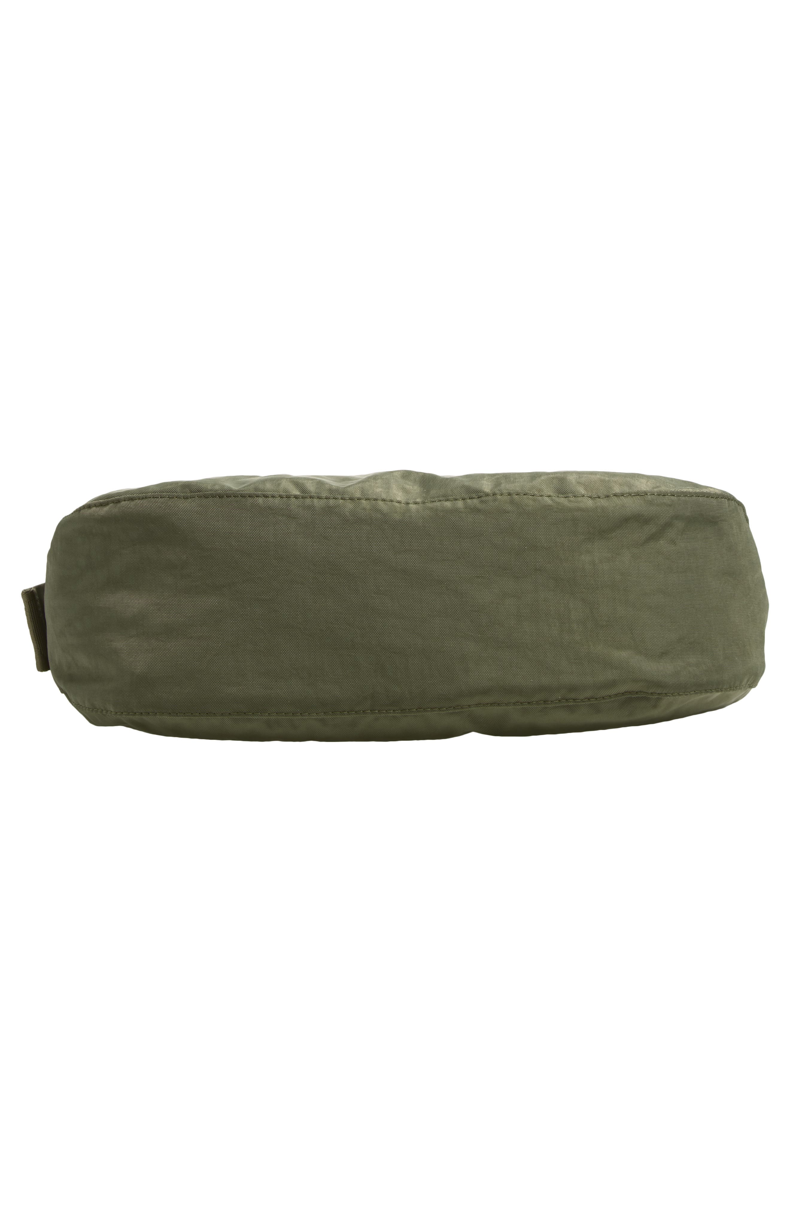 Medium Crescent Recycled Nylon Crossbody Bag, Alternate, color, CAPER
