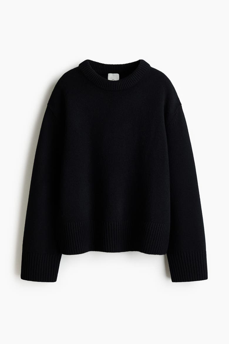 Wool Jumper, Alternate, color, Black