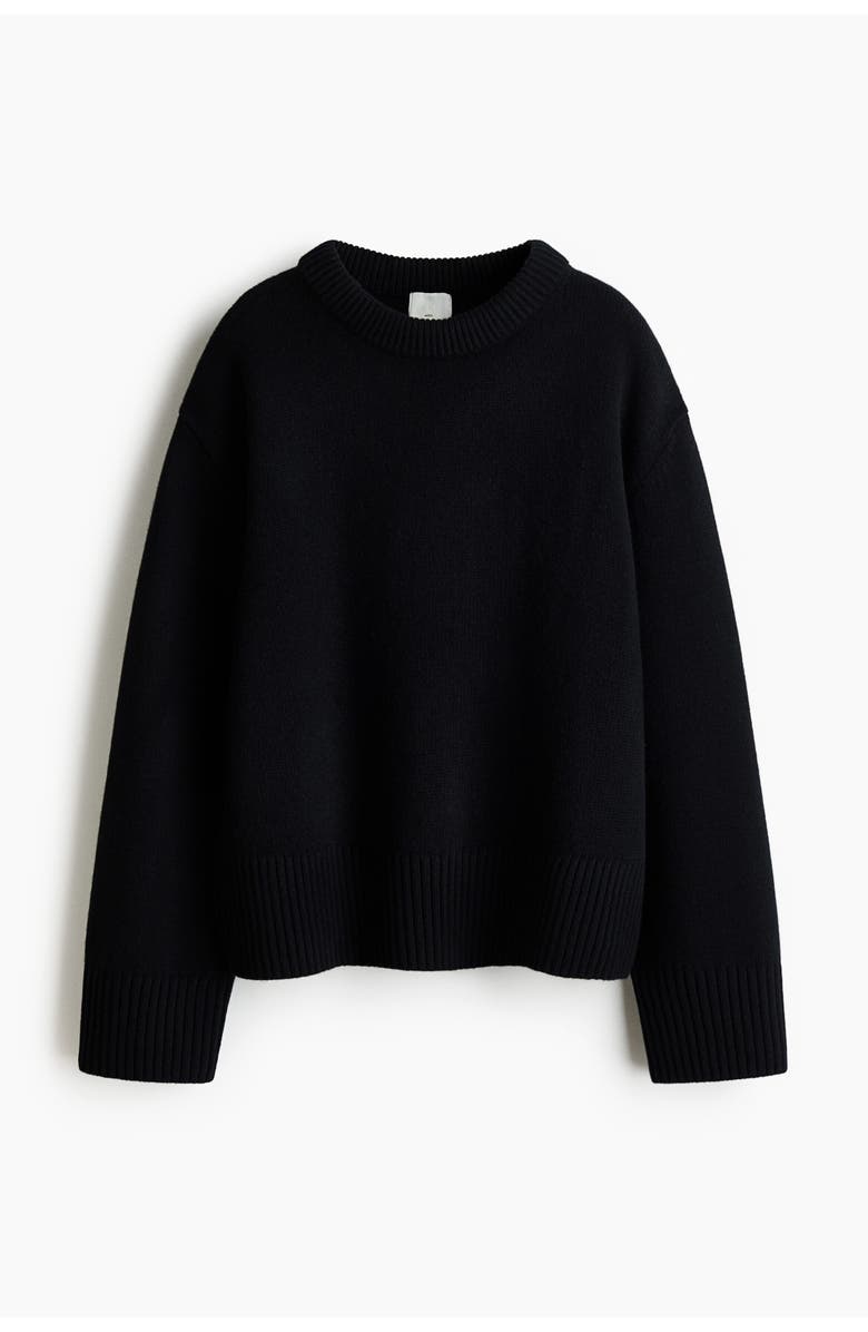 H&M Wool Jumper, Alternate, color, Black