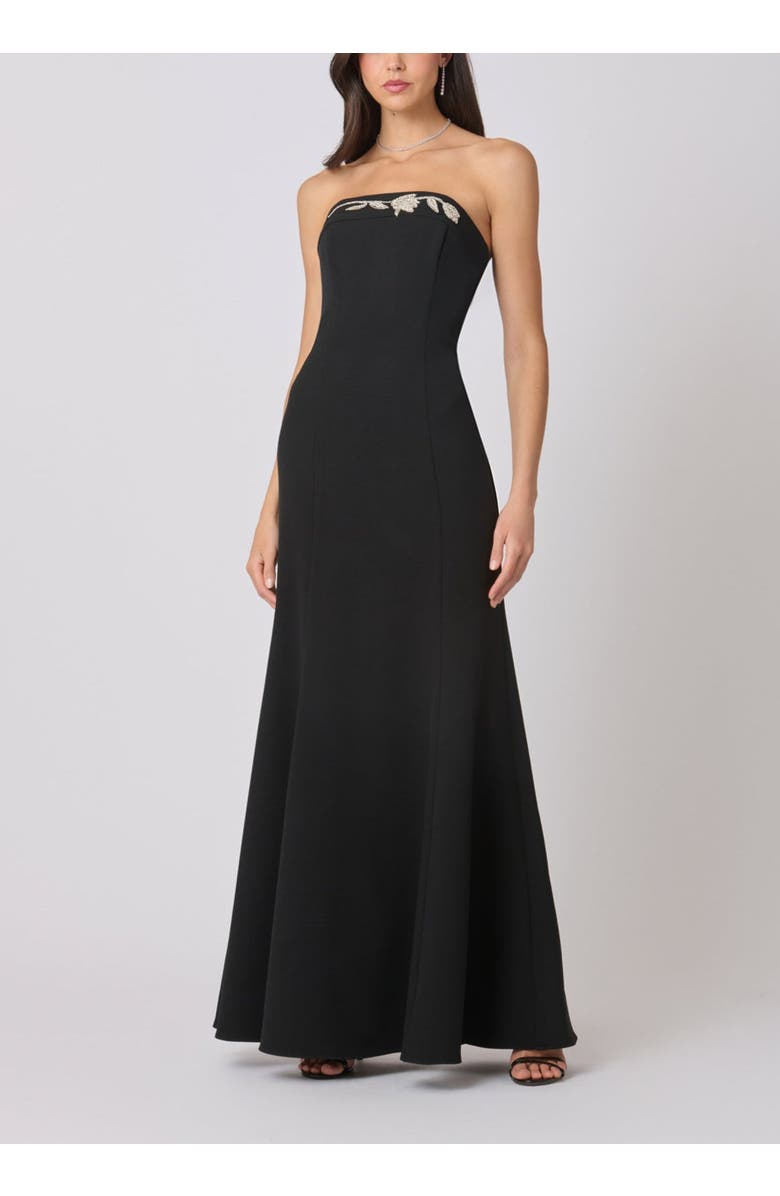 Shoshanna Midnight Phillippa Stretch Crepe Dress, Main, color, Jet