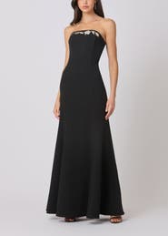 Shoshanna Midnight Phillippa Stretch Crepe Dress