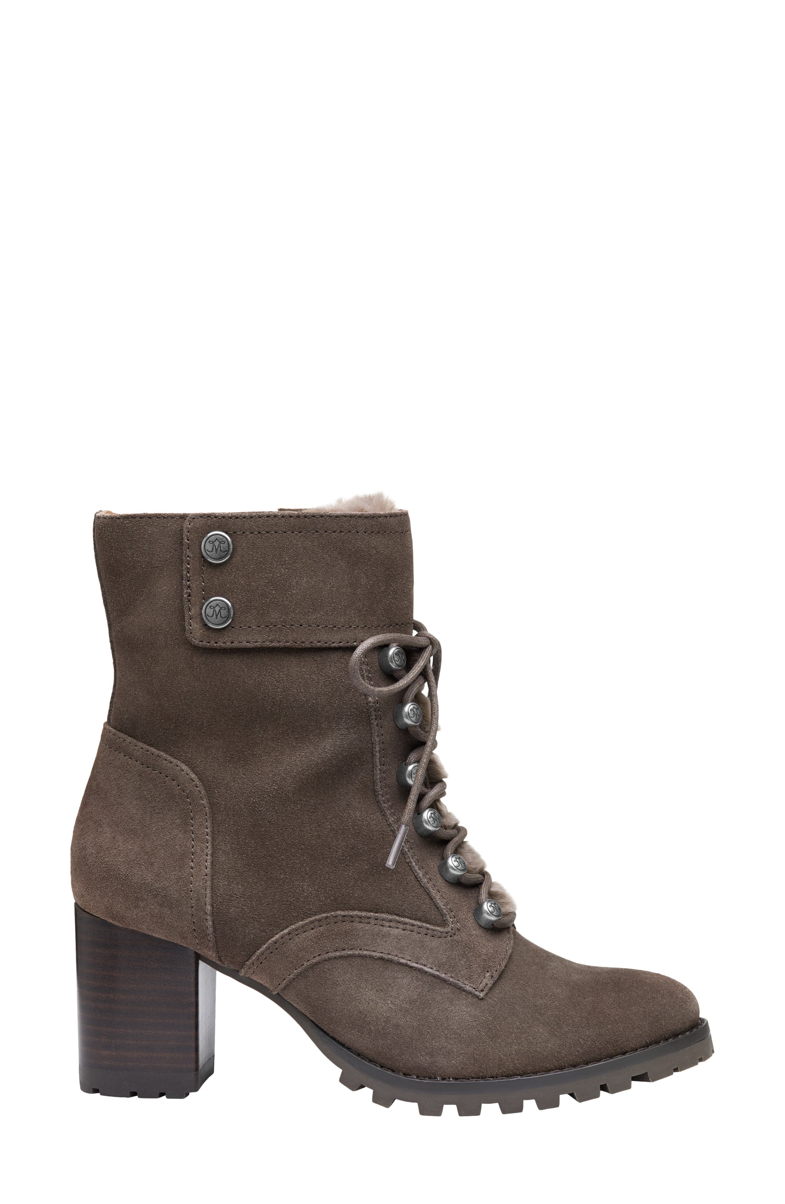 Vivica Faux Fur Bootie, Alternate, color, DARK GRAY