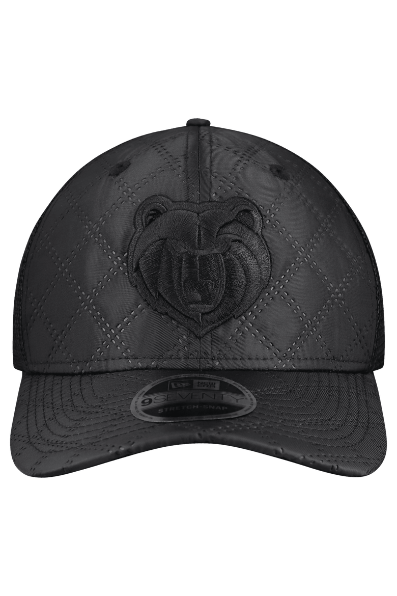 Men's New Era  Black Memphis Grizzlies Quilted 9SEVENTY Trucker Adjustable Hat, Alternate, color, Black