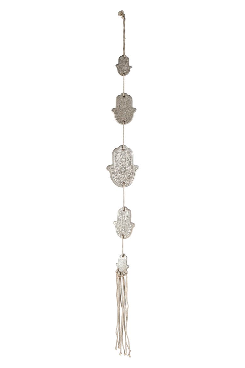 Ceramic Hanging Hamsa Wall Decor, Main, color, IVORY
