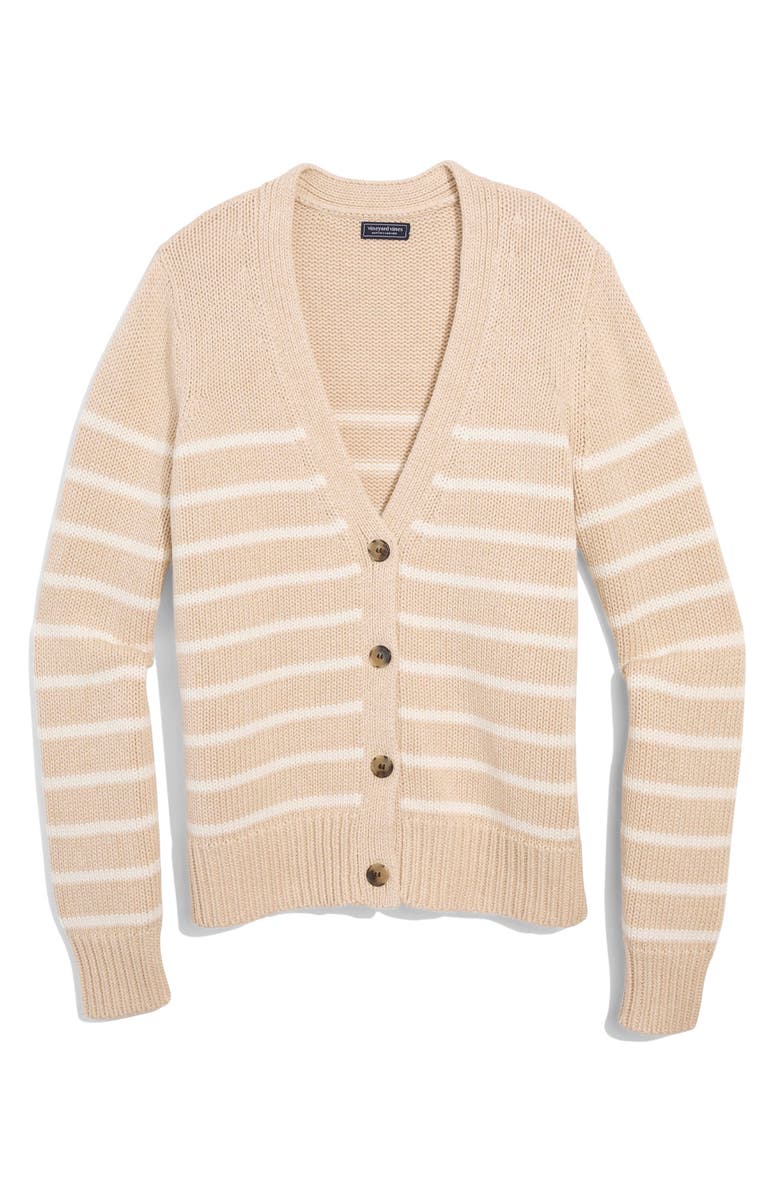 vineyard vines Stripe Cotton Cardigan, Alternate, color, 