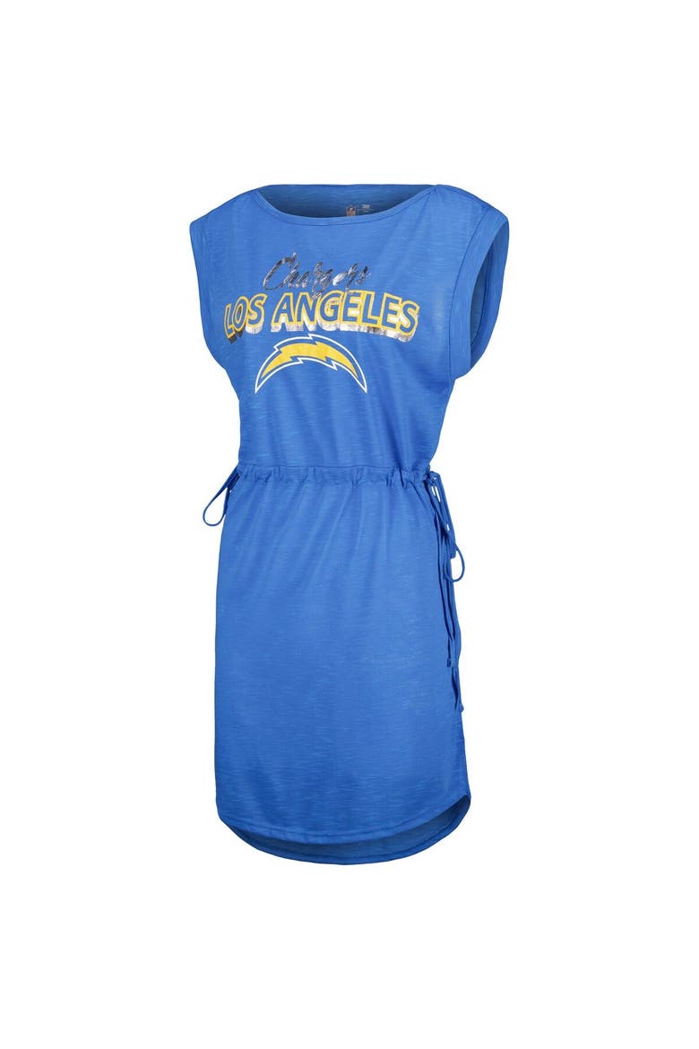 Women's G-III 4Her by Carl Banks Powder Blue Los Angeles Chargers G.O.A.T. Swimsuit Cover-Up, Alternate, color, Powder Blue