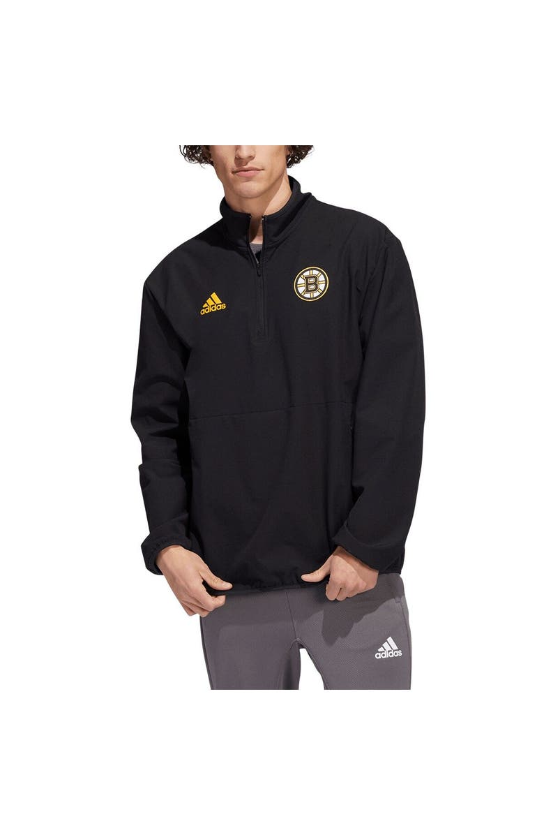 adidas Men's adidas Black Boston Bruins COLD.RDY Quarter-Zip Jacket, Main, color, 