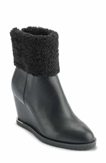 DKNY Powell Faux Shearling Lined Wedge Boot