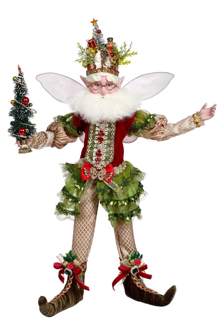 Christmas Tree Fairy, Large, Main, color, Moss Green