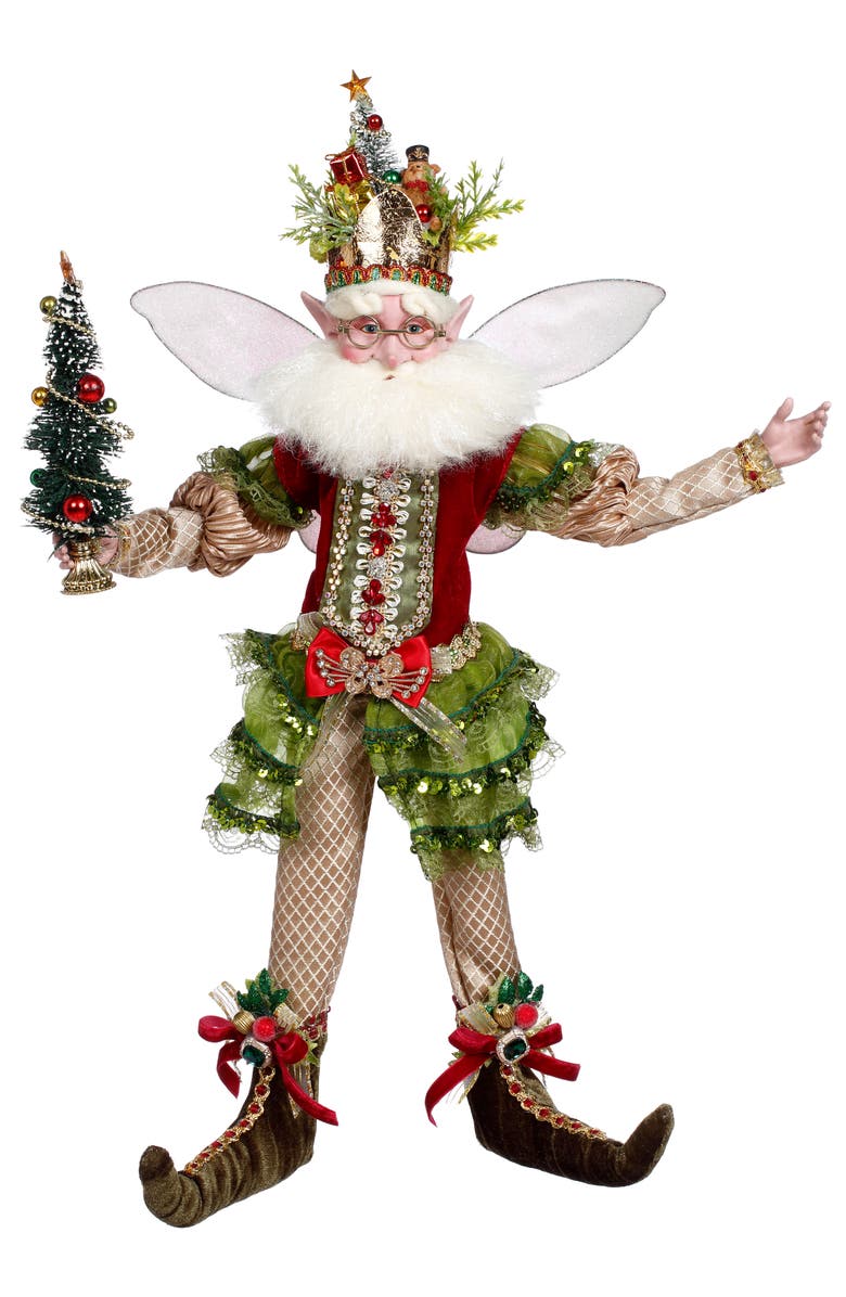 Mark Roberts Christmas Tree Fairy, Large, Main, color, Moss Green