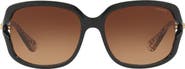 COACH 58mm Gradient Square Sunglasses