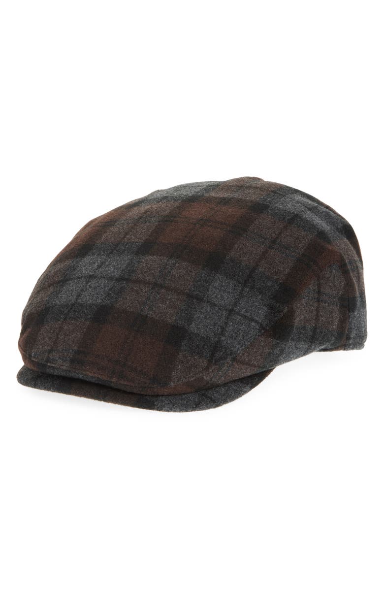 Nordstrom Plaid Wool Driving Cap, Main, color, 