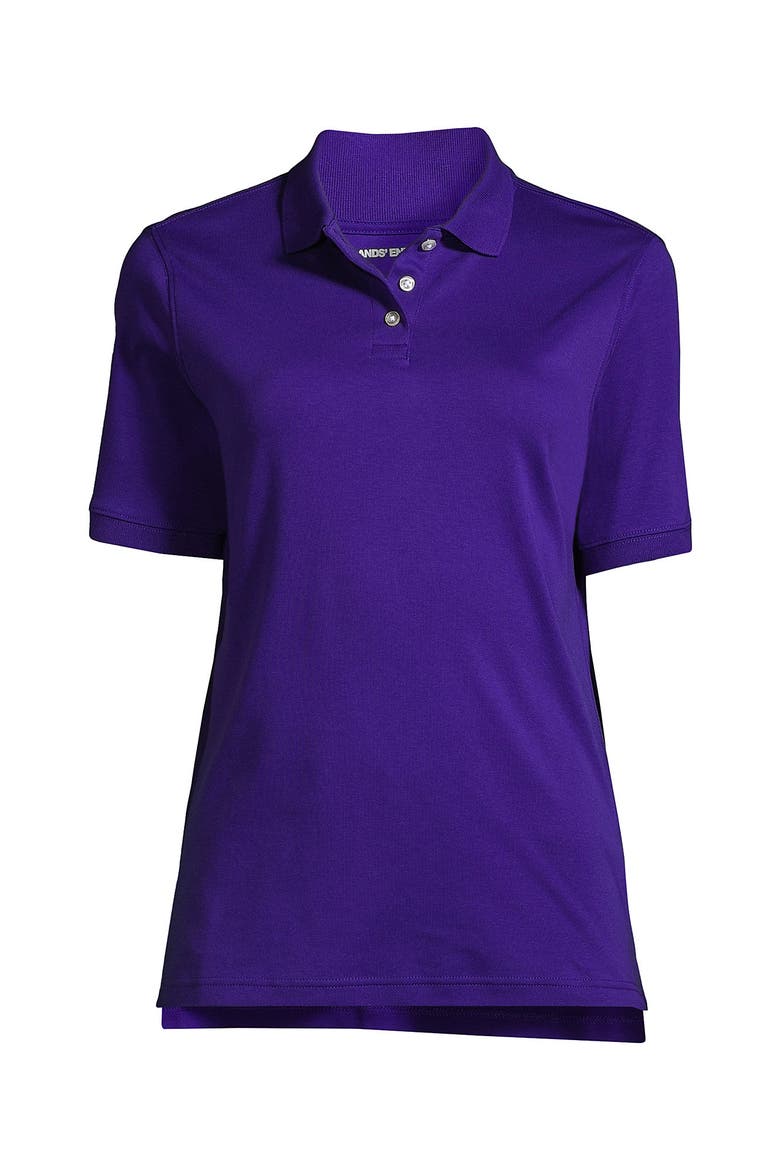 School Uniform  Short Sleeve Interlock Polo Shirt, Alternate, color, Deep Purple