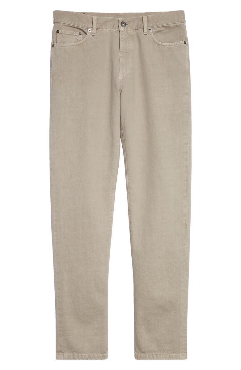 ZEGNA City Fit Nonstretch Denim Jeans, Alternate, color, Med Beige Solid