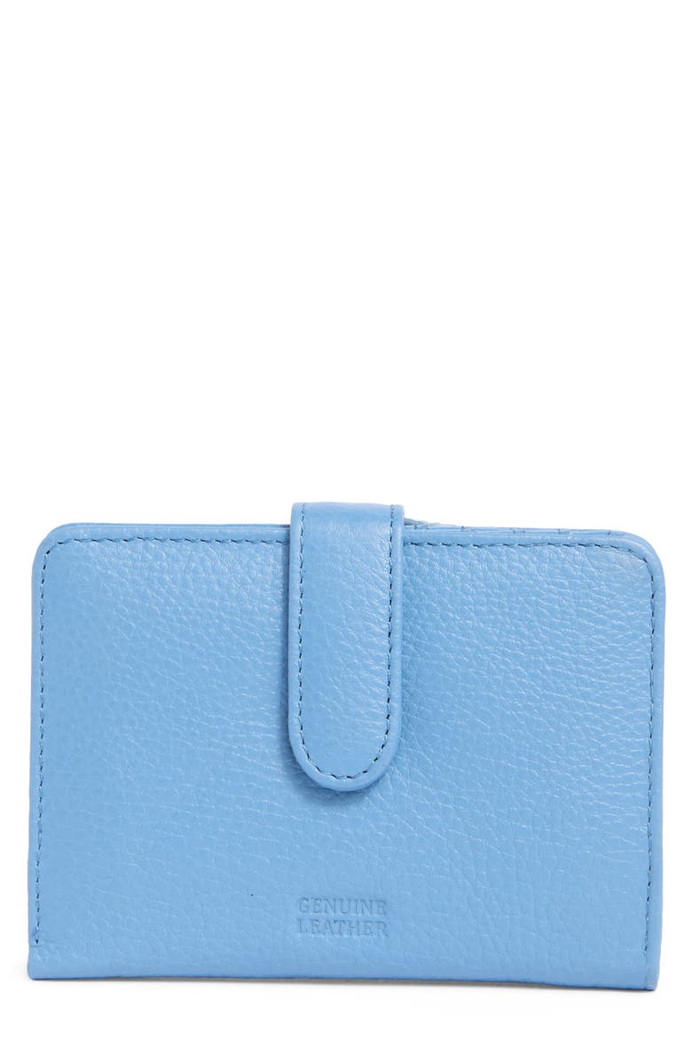 Campbell Leather Wallet, Main, color, MISTY BLUE