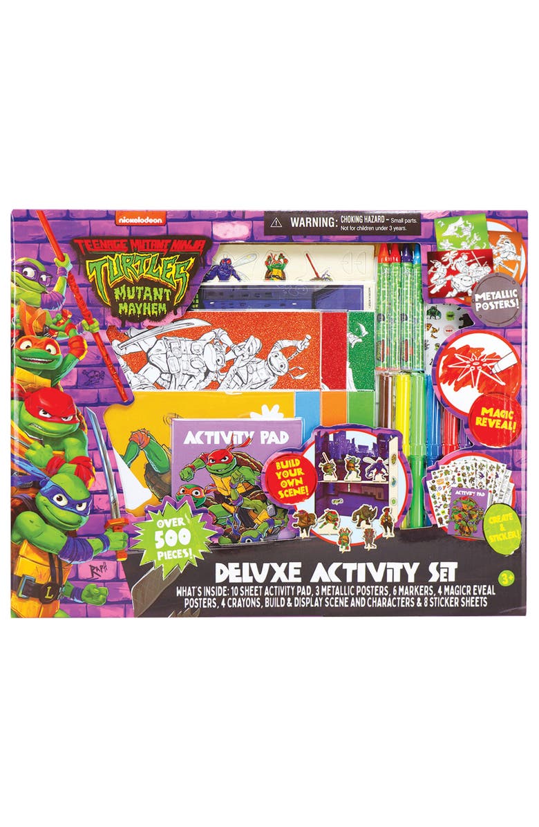 Tara Toy Tmnt Mutant Mayhem Deluxe Activity Set W/ Magic Reveal & Posters, Main, color, Multicolored