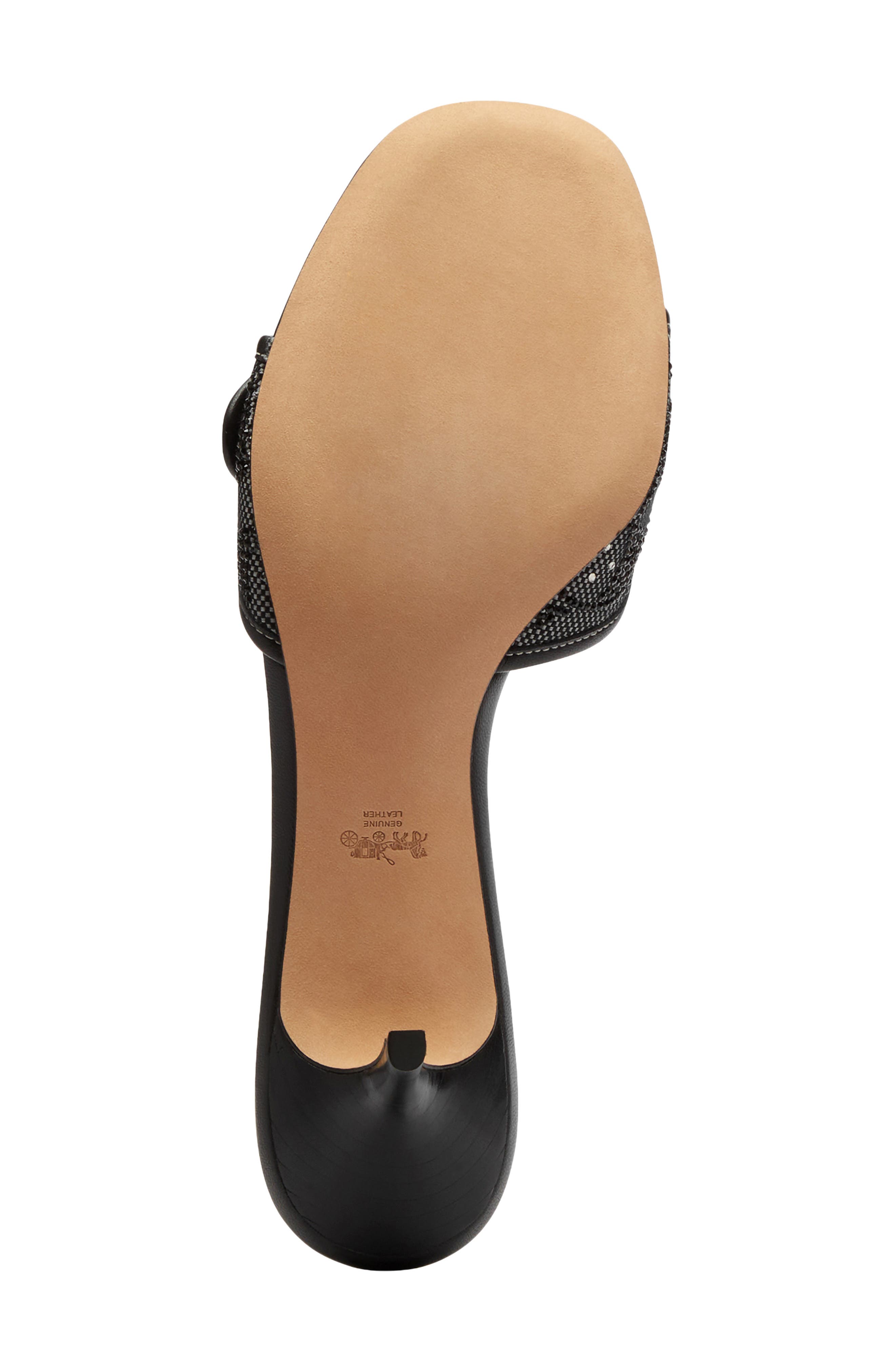COACH Margot Crystal Signature Jacquard Kitten Heel Sandal, Alternate, color, 