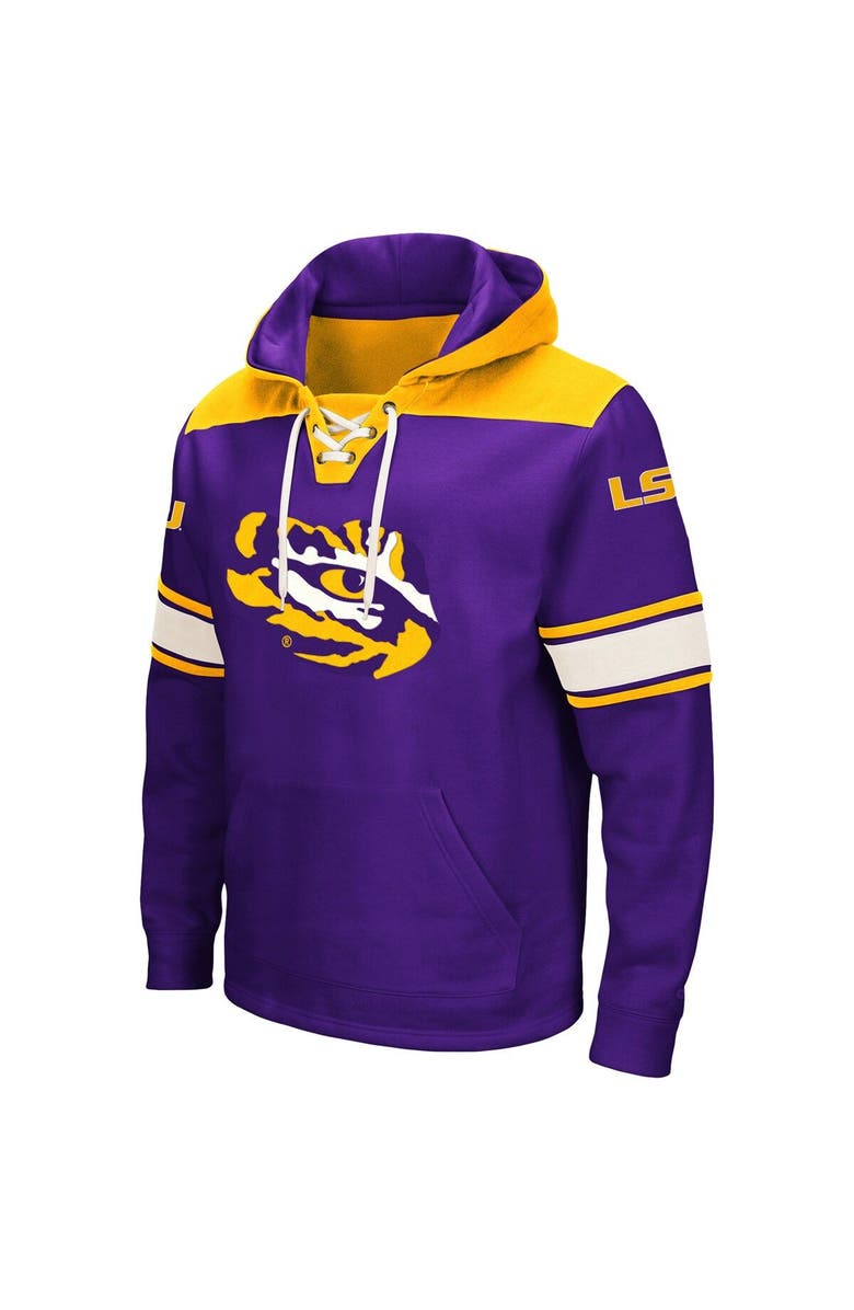 COLOSSEUM Men's Colosseum Purple LSU Tigers 2.0 Lace-Up Pullover Hoodie, Alternate, color, Purple