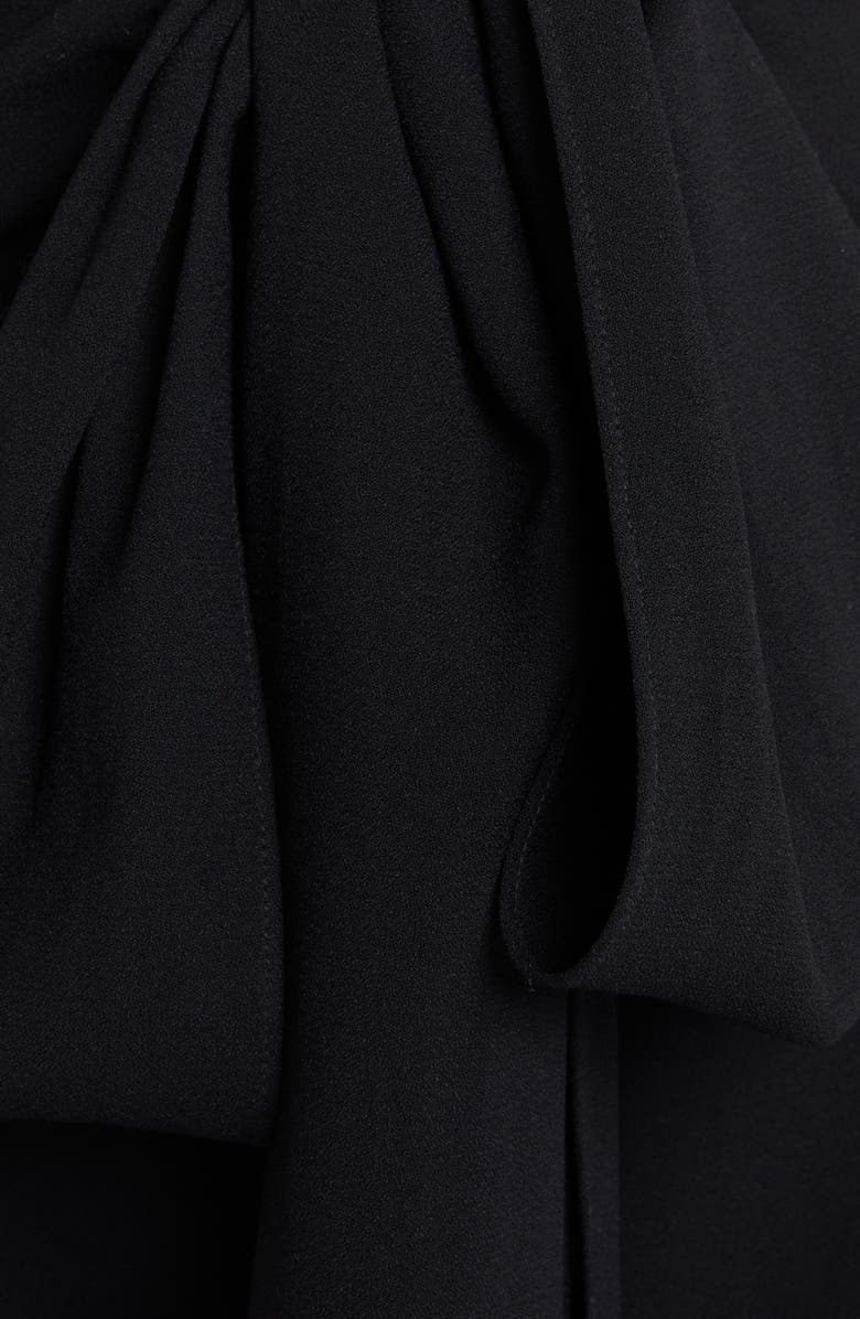 Etro Cutout Long Sleeve Tulle & Crepe Tie Front Gown, Alternate, color,