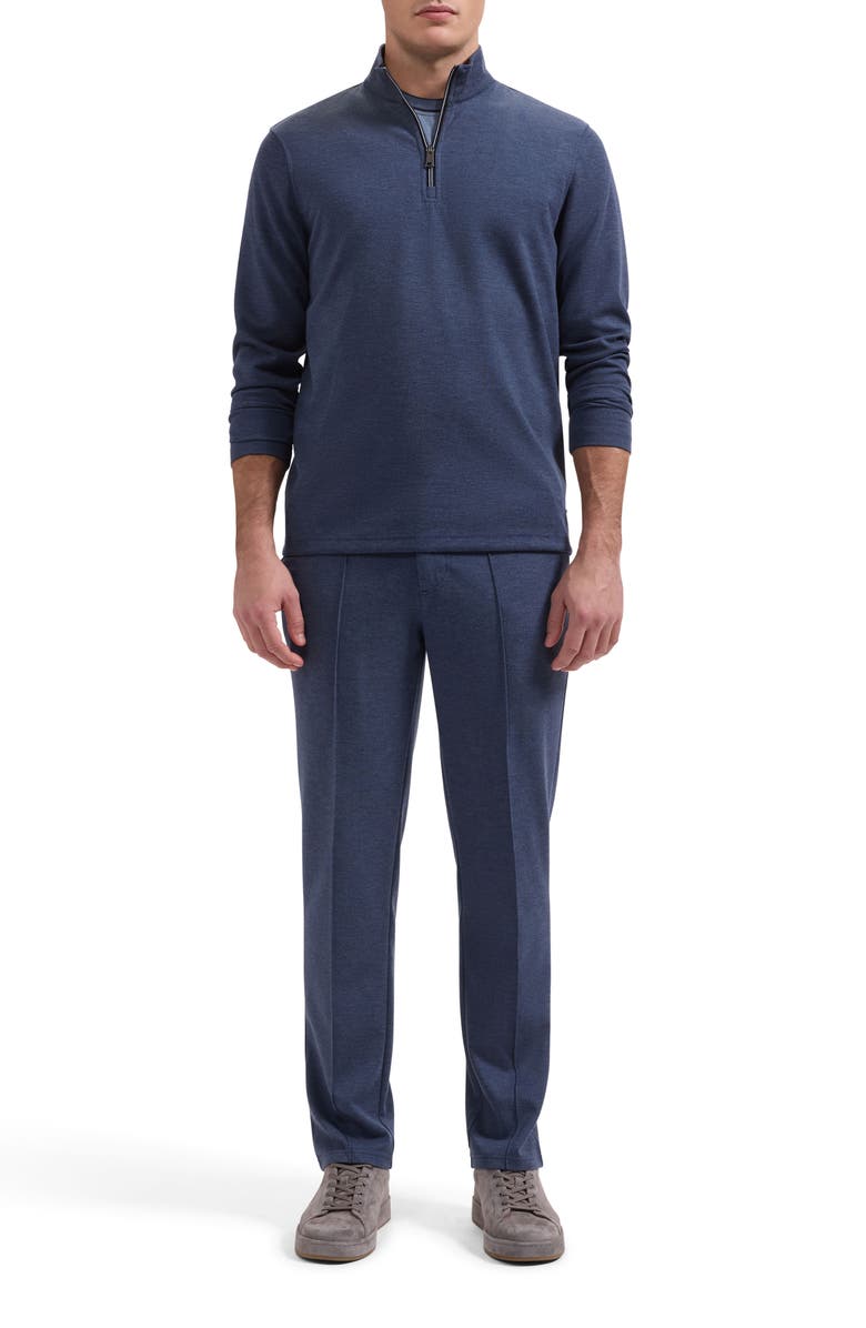 Bugatchi Soft Touch Quarter Zip Pullover, Alternate, color, Navy