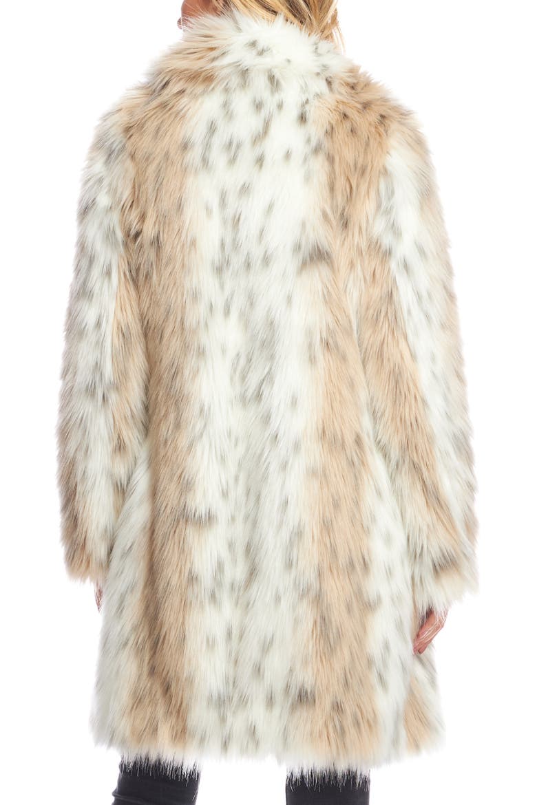 Fireside Faux Fur Coat, Alternate, color, SNOW LYNX