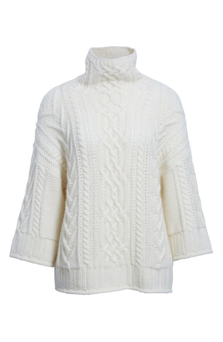 Max Mara 'Ercole' Cable Knit Wool & Cashmere Sweater, Alternate, color,