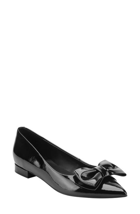 Alicce Faux Leather Pointed Toe Flat