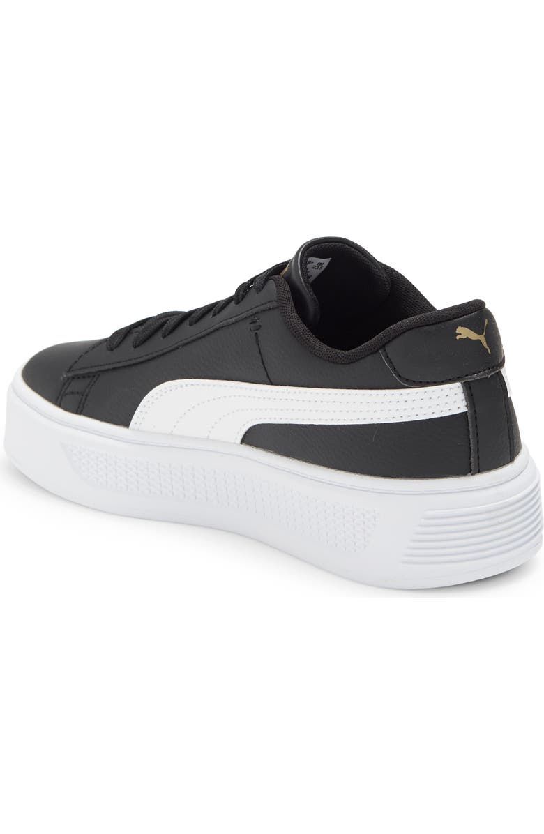 PUMA Smash V3 Platform Sneaker, Alternate, color, Black-White-Gold