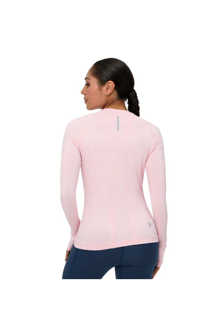 Women's Sun and UV Protection Active V-Neck Shirt, Alternate, color, Tickle Me Pink