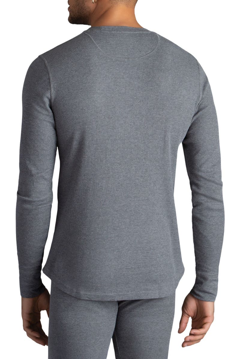 Watson's Men's Waffle Long Sleeve Thermal Crew, Alternate, color, Heather Charcoal