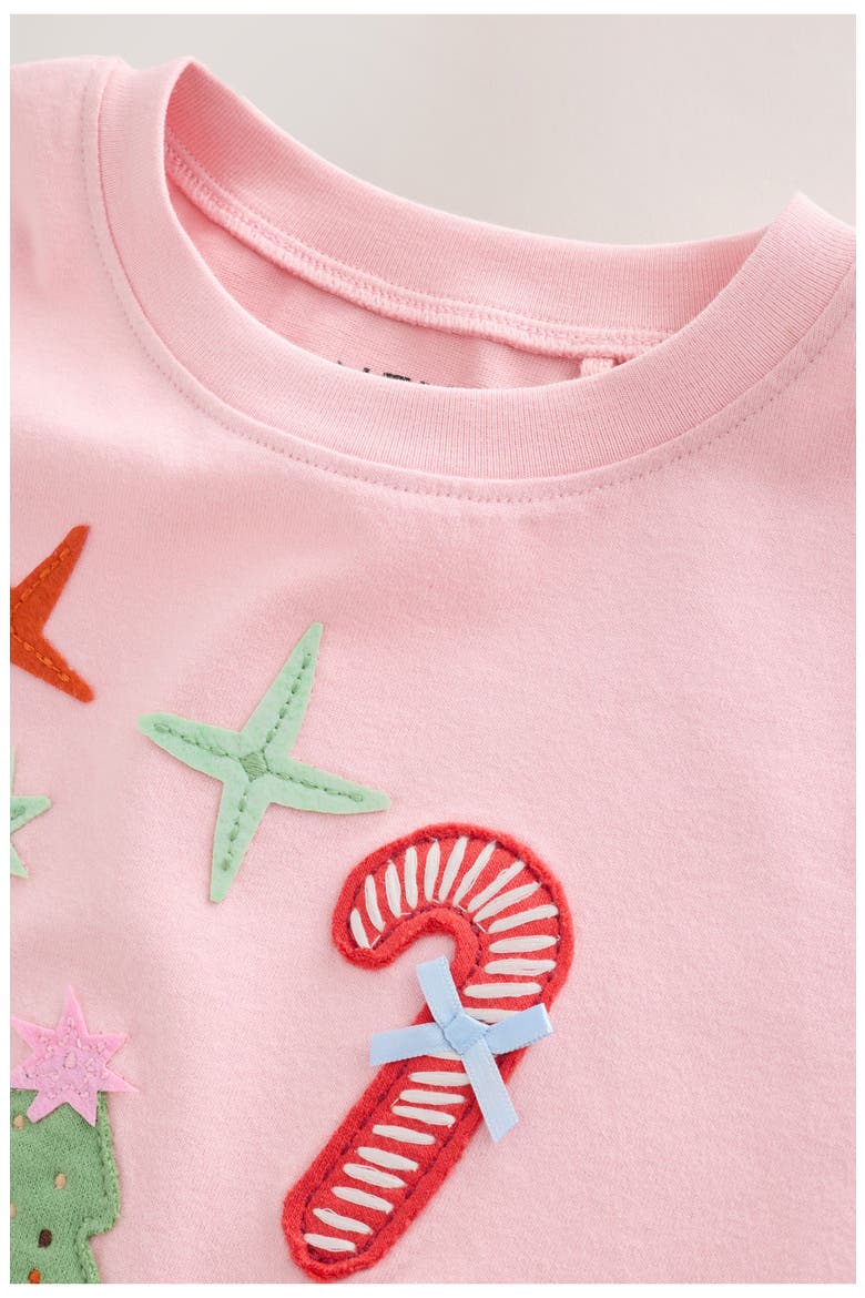 Kids' Festive Cotton Graphic T-Shirt, Alternate, color, PINK