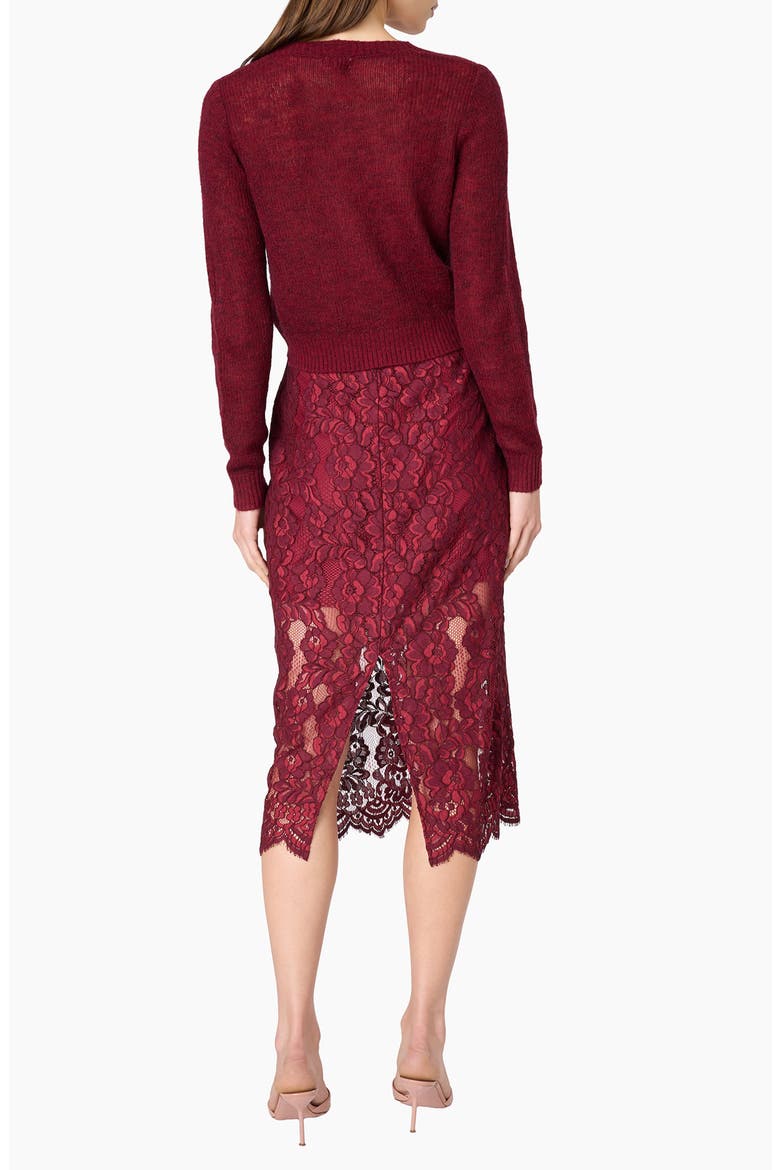 Osmond Lace Midi Skirt, Alternate, color, COMPOTE