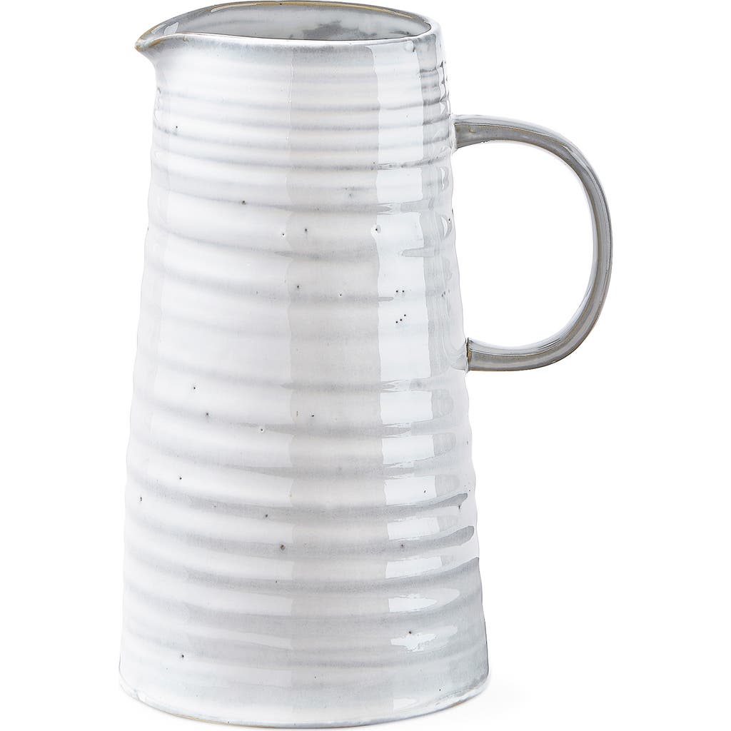 Tag Farmhouse Tall Stoneware Pitcher In White