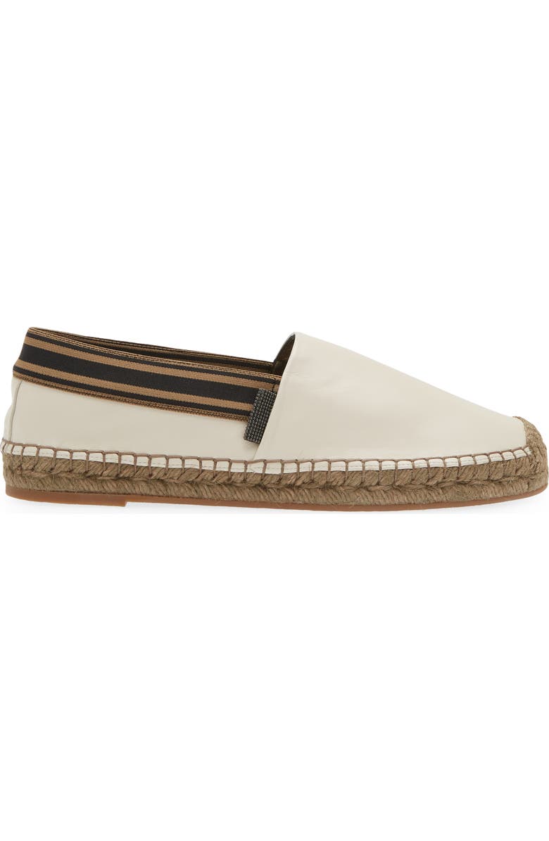 Brunello Cucinelli Leather Espadrille Flat, Alternate, color,