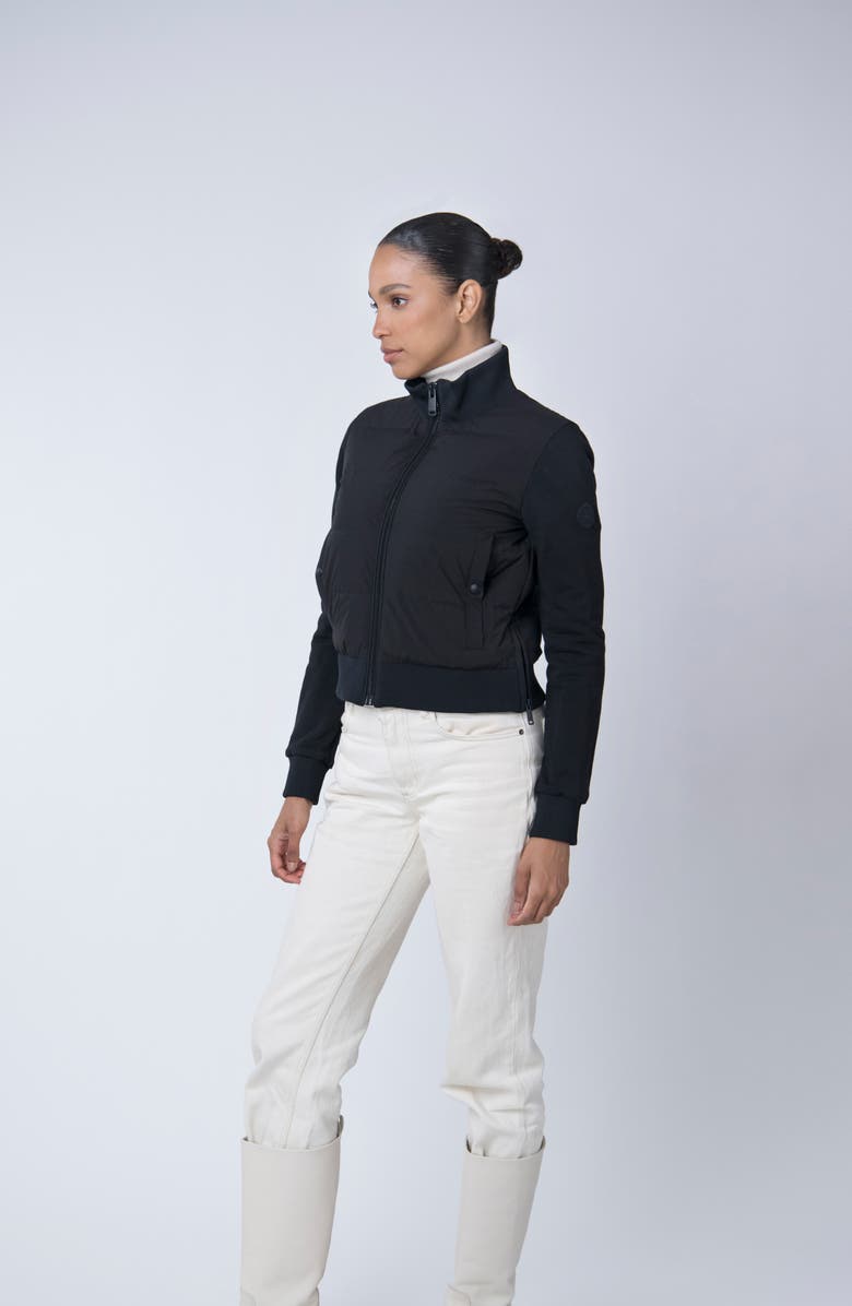 The Recycled Planet Company Nina Hybrid Water Resistant Down Recycled Down Puffer Jacket, Alternate, color, Black