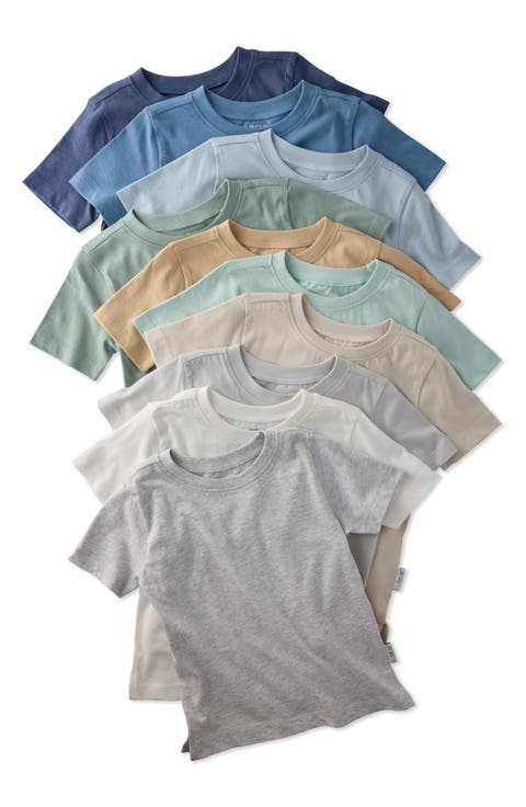 Kids' Taylor Assorted 10-Pack Organic Cotton T-Shirts (Toddler)