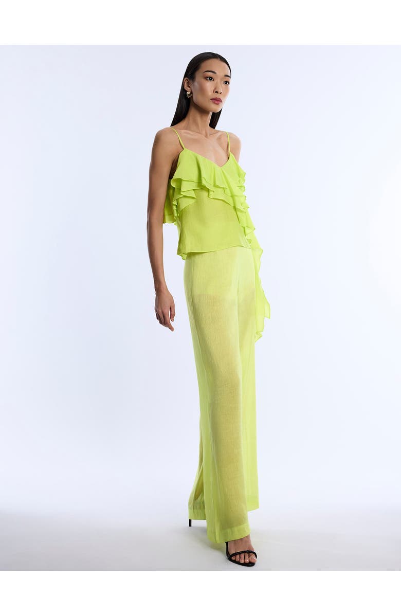 BCBGMAXAZRIA Flounce Cami, Alternate, color, Chartreuse