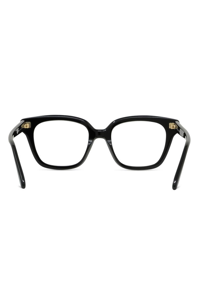 Loewe Slim 51mm Geometric Optical Glasses, Alternate, color, Shiny Black