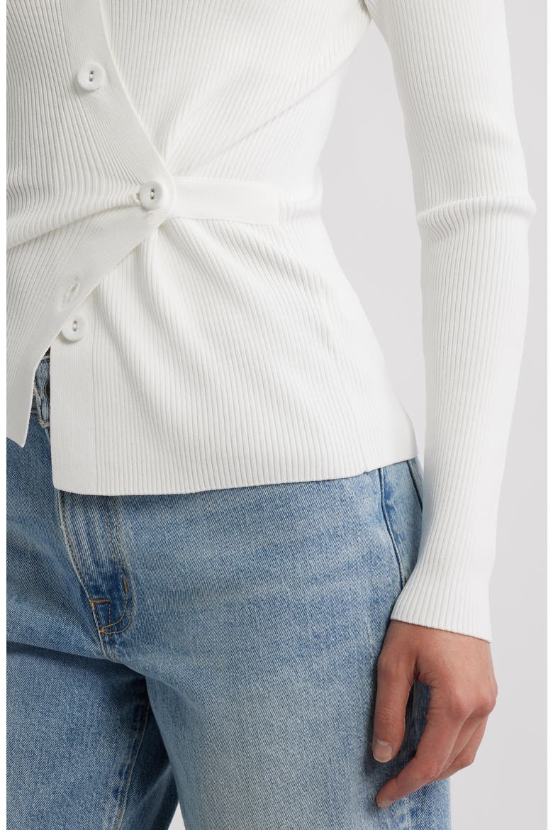 Kealy Rib Cardigan, Alternate, color, IVORY