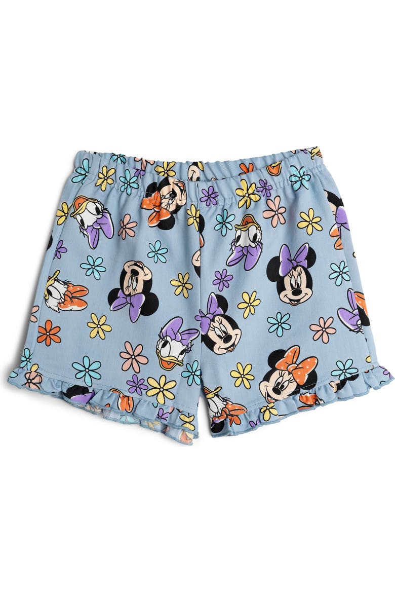 Minnie Mouse T-Shirt and Chambray Shorts Set, Alternate, color, Peach Minnie Daisy