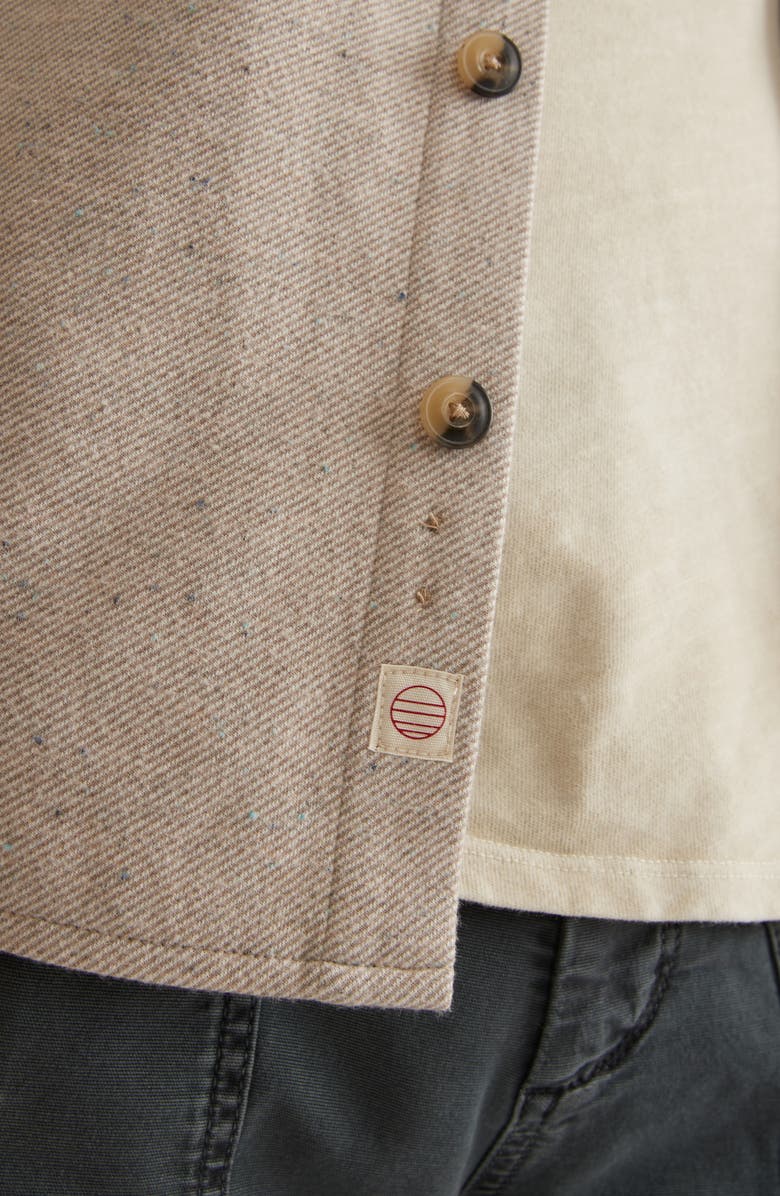 Marine Layer Pacifica Knit Flannel Button-Up Overshirt, Alternate, color, 