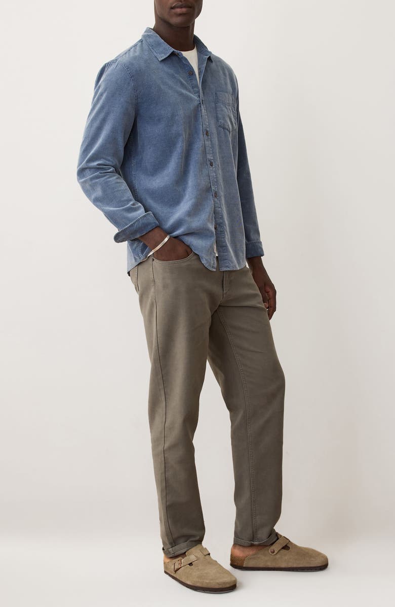 Marine Layer Lightweight Corduroy Button-Up Shirt, Alternate, color, Indigo