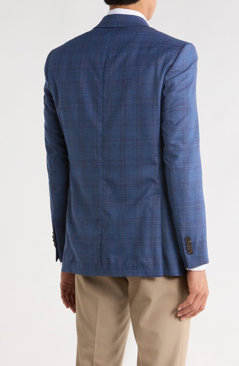 No Ordinary Joe by Ted Baker Jake X Check Super 100s Wool Sport Coat, Alternate, color, Blue