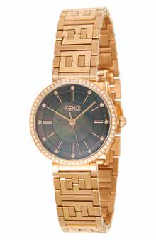 Fendi Forever Diamond Mother-of-Pearl Bracelet Strap Watch, 29mm