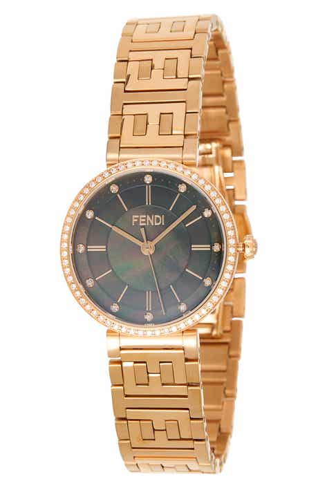 Fendi Forever Diamond Mother-of-Pearl Bracelet Strap Watch, 29mm