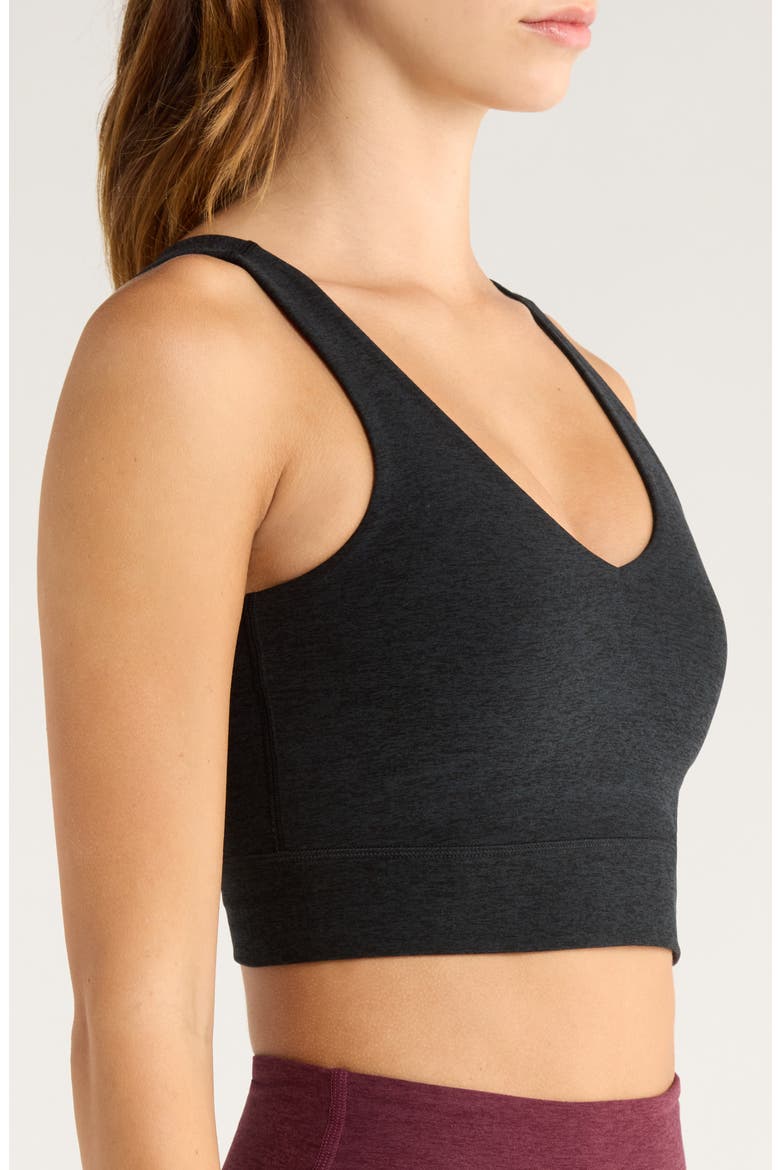 Space Dye Longline Sports Bra, Alternate, color, DARKEST NIGHT