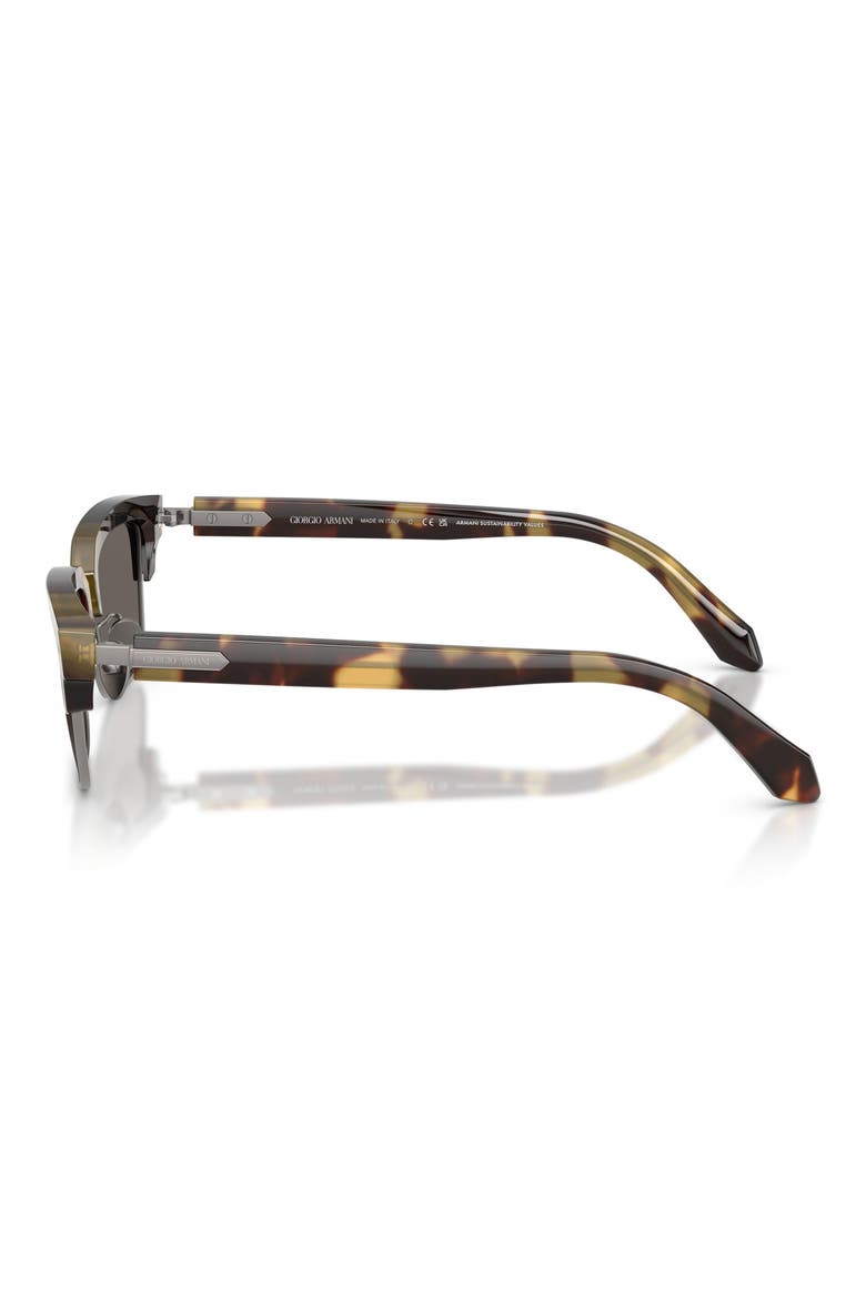 52mm Rectangular Sunglasses, Alternate, color, BROWN YELLOW HAVANA / GREY