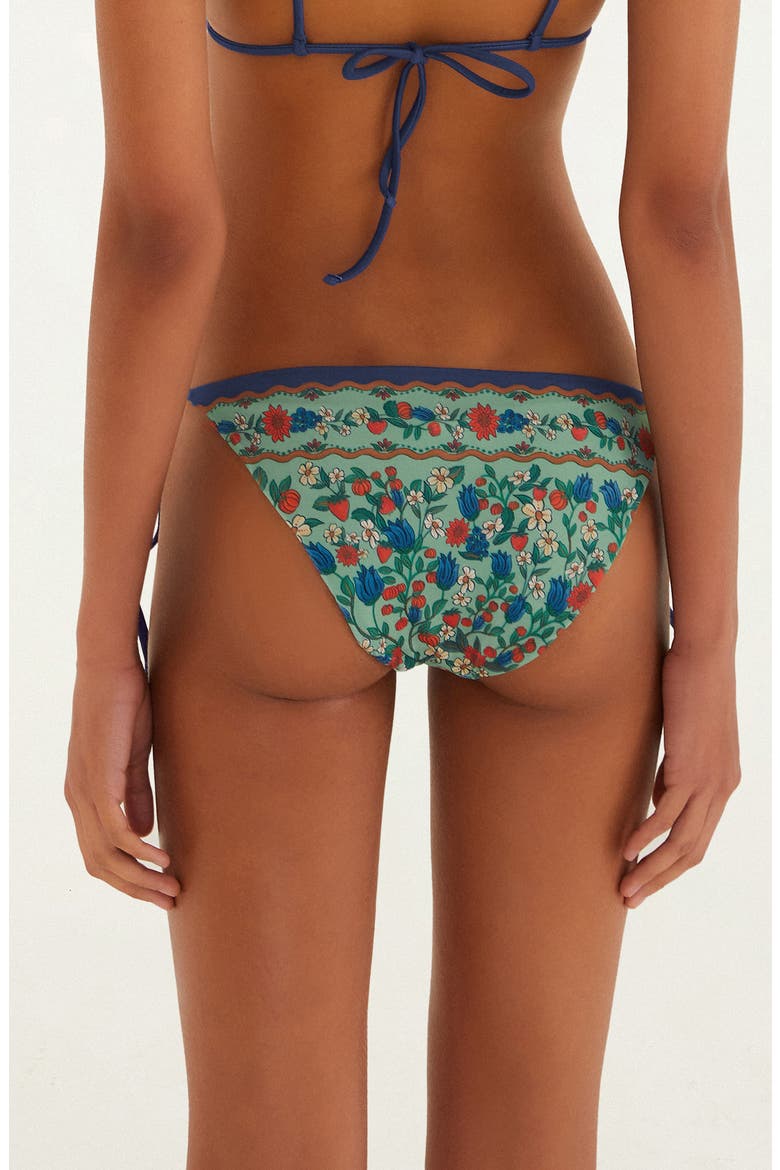 Fruit Beauty Tie Side Bikini Bottoms, Alternate, color, FADED GREEN